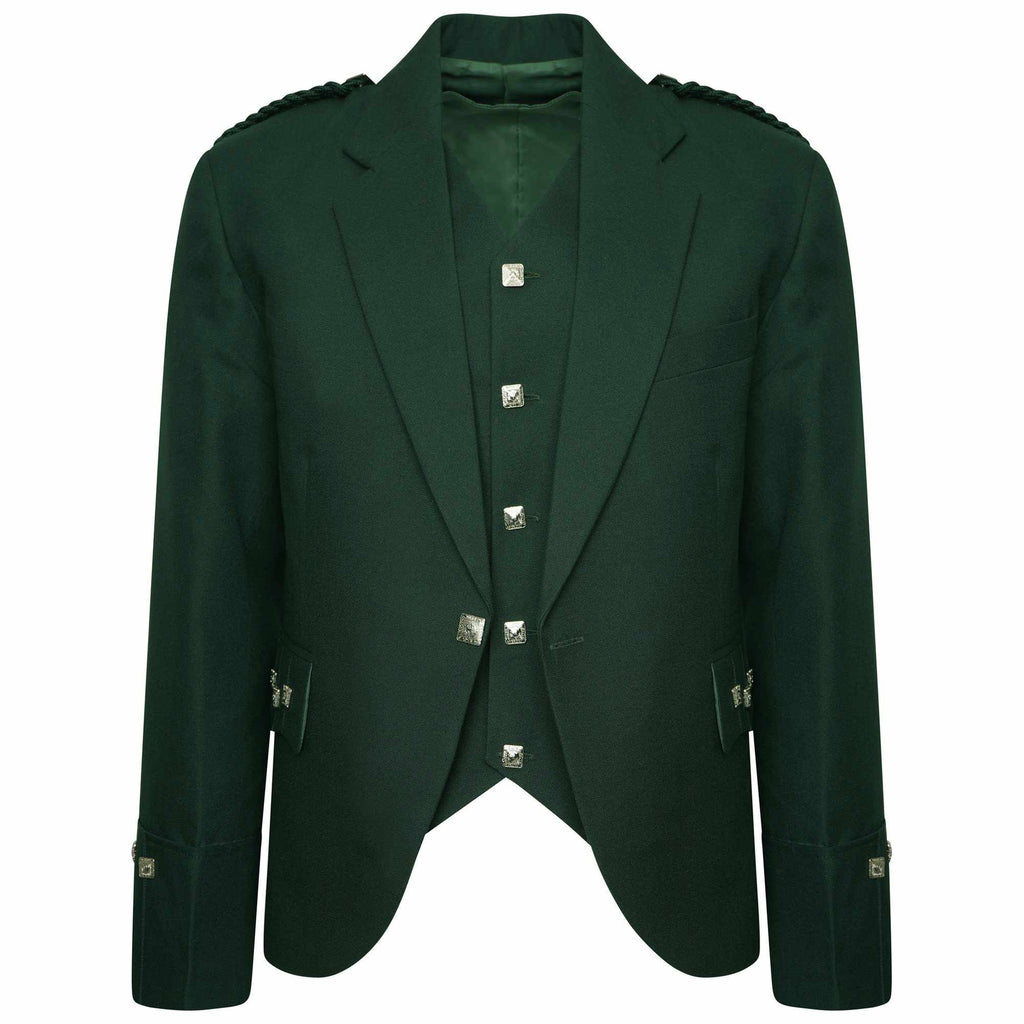 Scottish Highlandwear Green Argyle kilt Jacket & Waistcoat/Vest (All Sizes Available) - Star Enterprize Ltd