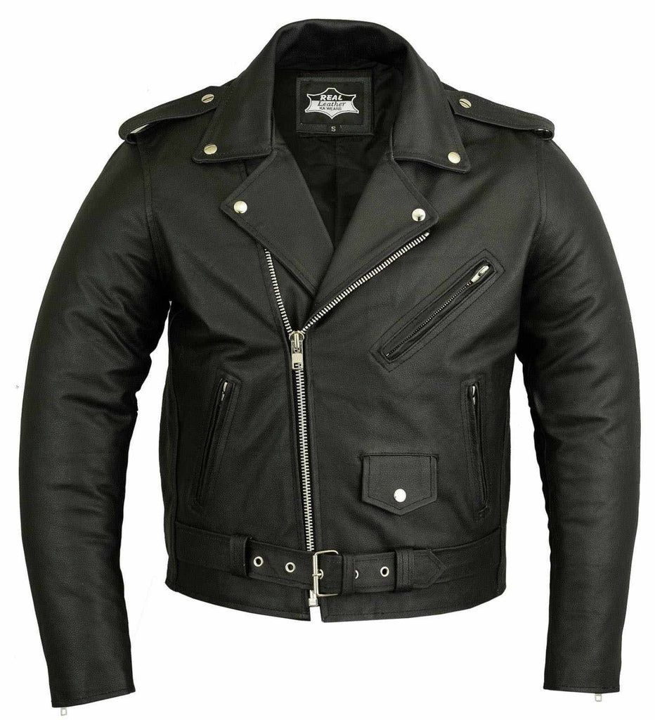 Motorcycle Jacket- Motorbike Heavy Duty Classic Marlon Brando Biker Jacket - Star Enterprize Ltd