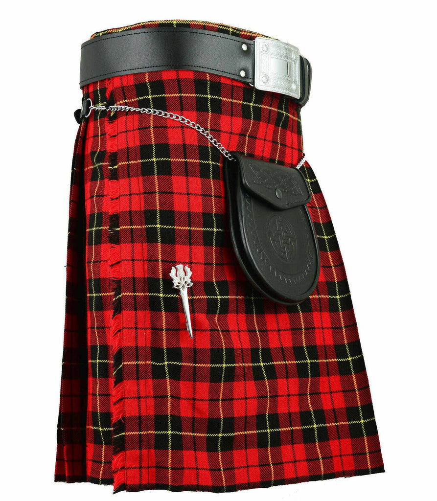 Scottish Mens Royal Steward Kilt 16oz, Traditional Highland Skirt Dress 8 Yard Tartan Kilts - Star Enterprize Ltd