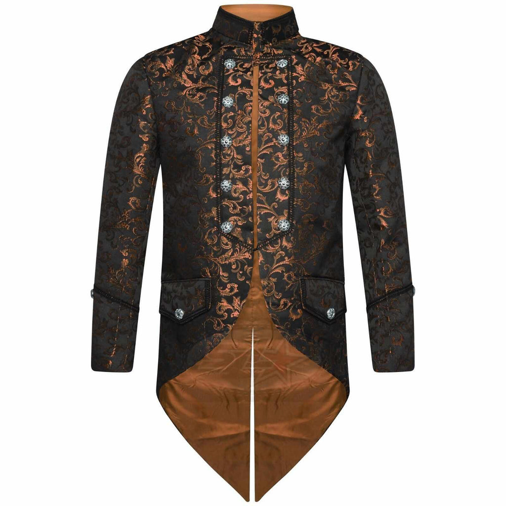 Men's Steampunk Fancy Dress Black Gothic Tailcoat Swallowtail Jacket - Star Enterprize Ltd