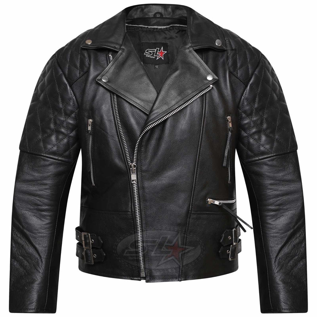 Mens Brando Jacket- Premium Quality and Vintage Style for MotorBikers - Star Enterprize Ltd